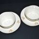 Set of 2 vintage cups with gold flowers Villeroy Boch Mettlach