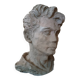 A. Novelli, male bust, plaster sculpture