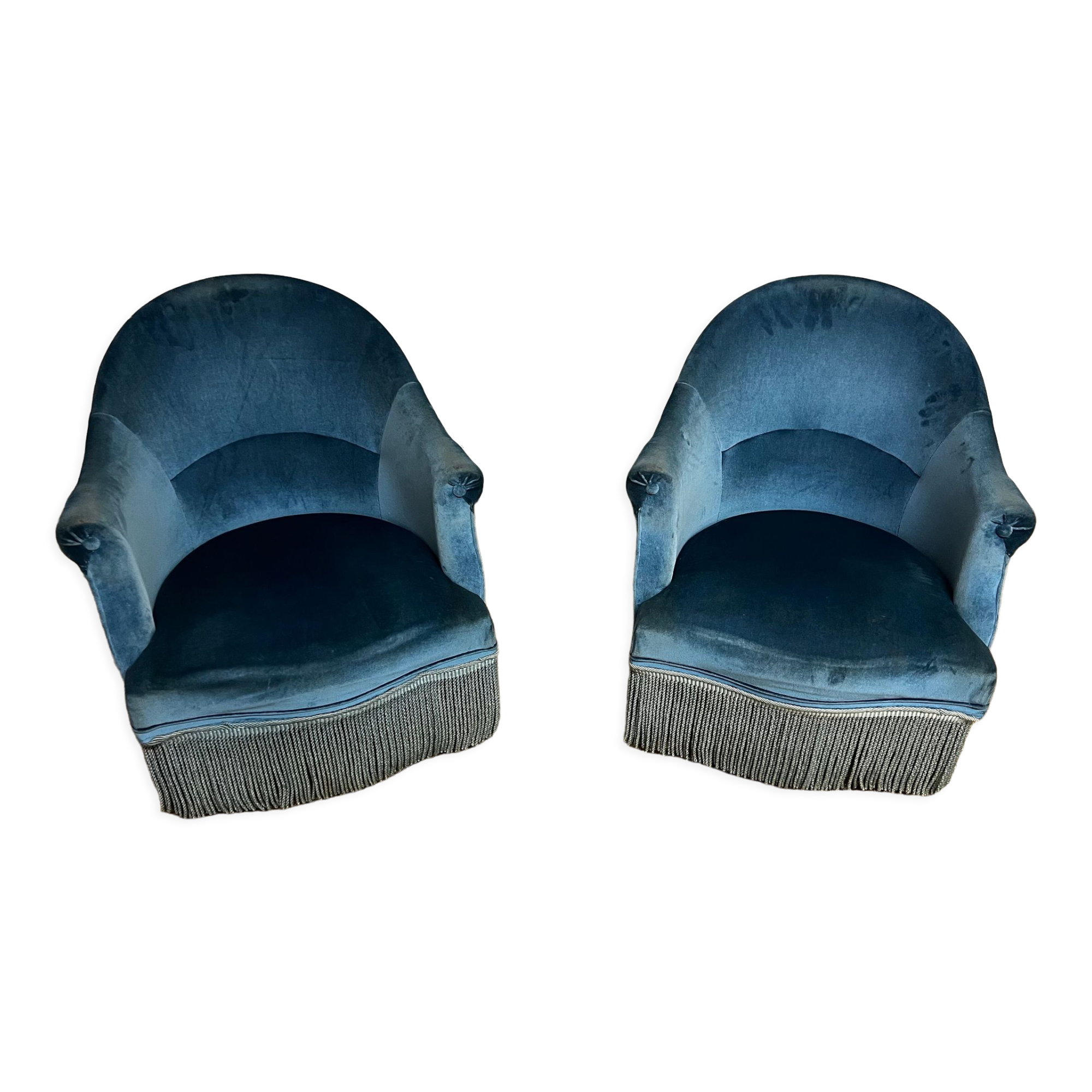 Pair of toad armchairs
