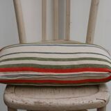 Striped linen cushion