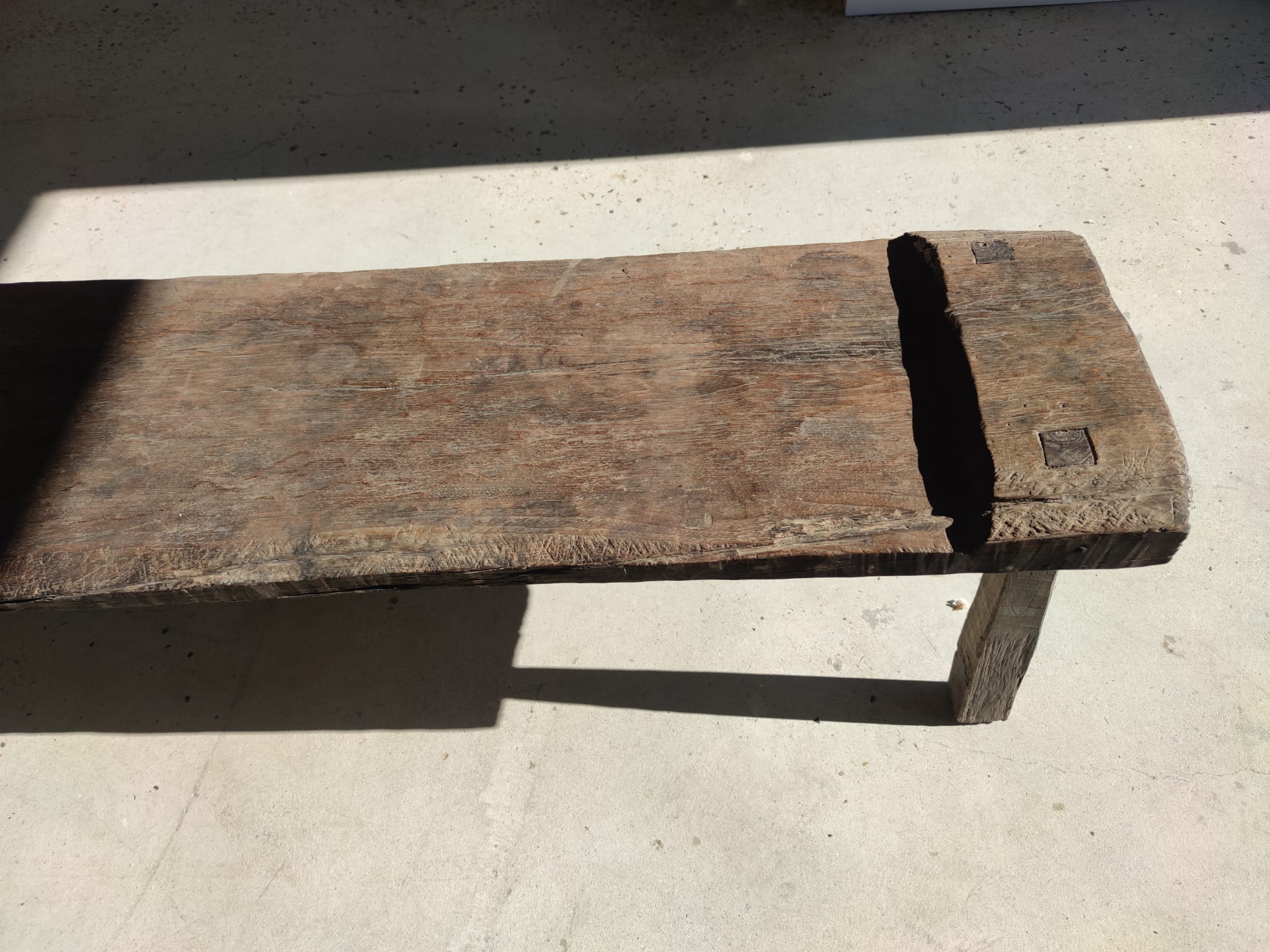Bench in old teak