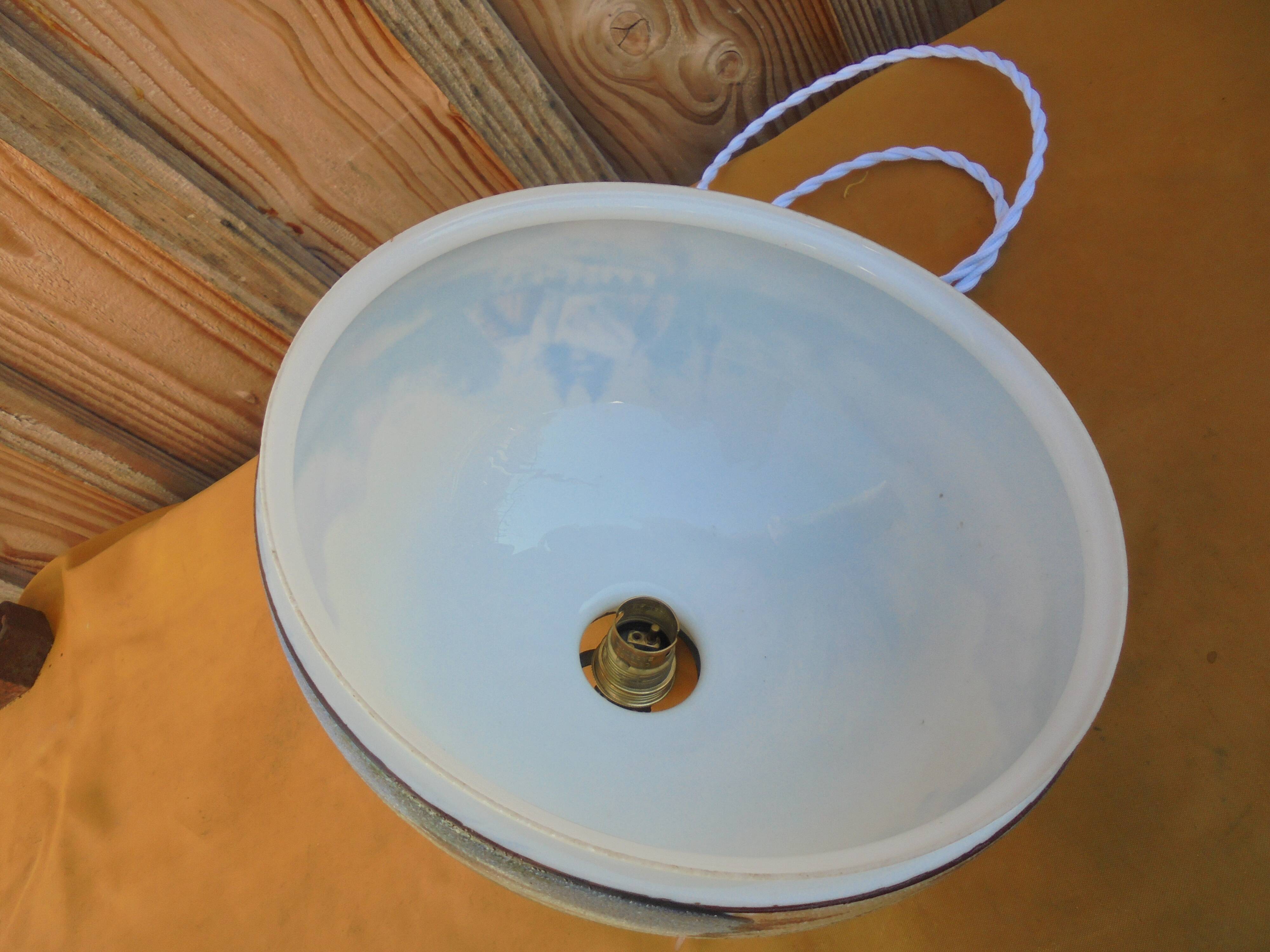 Antique decorated opaline suspension