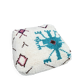 Berber floor pouf: Handwoven Moroccan wool cushion.