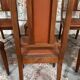 6 Art Deco walnut and leather chairs