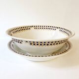 Large round dish/salad bowl from Faïencerie Nouvelle de Givors, "Maryse" model