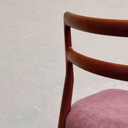 5x chaises de salle à manger en teck par johannes andersen pour uldum, années 1960