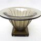 Art Deco bowl in smoked glass with geometric patterns
