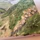 Mountain landscape painting oil on canvas signed