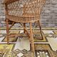 Fauteuil osier rotin 1960 vintage