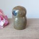 Pyrite Stoneware Owl Candle Holder, Vintage Pottery Owl Fragrance Burner