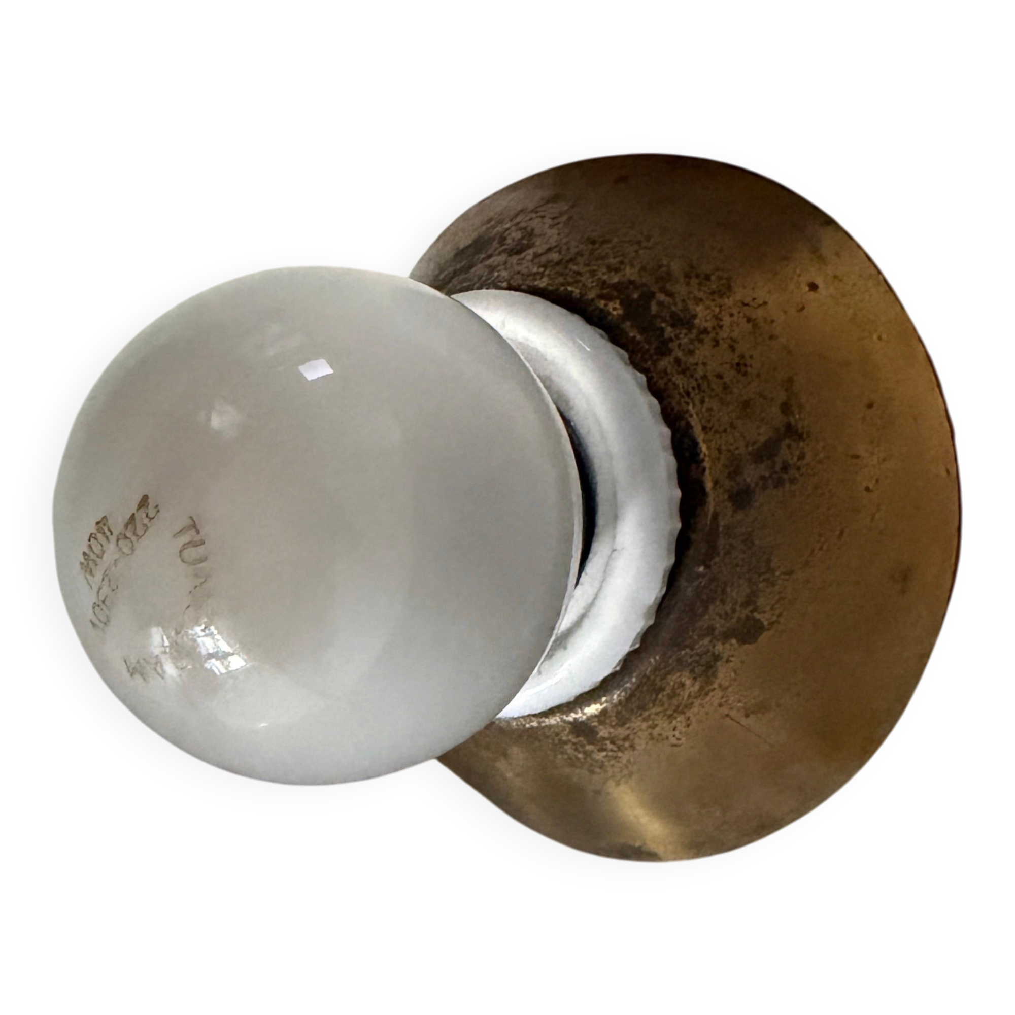 Modern brass ceiling light from the mid-century, 1950s, Italy.