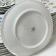 Six flat plates porcelain Bernardaud Limoges model Alcée floral decoration