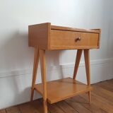 Vintage bedside table compass foot