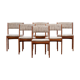 6 danish scandinavian chairs - teak & wool 1960