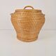 Vintage Rush Snake Charmer Lidded Basket, 1960