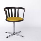 Paire de chaises pivotantes vintage – Design allemand des années 1970 – Hêtre laqué noir