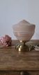 Art Deco lamp with frosted pink and gold glass.