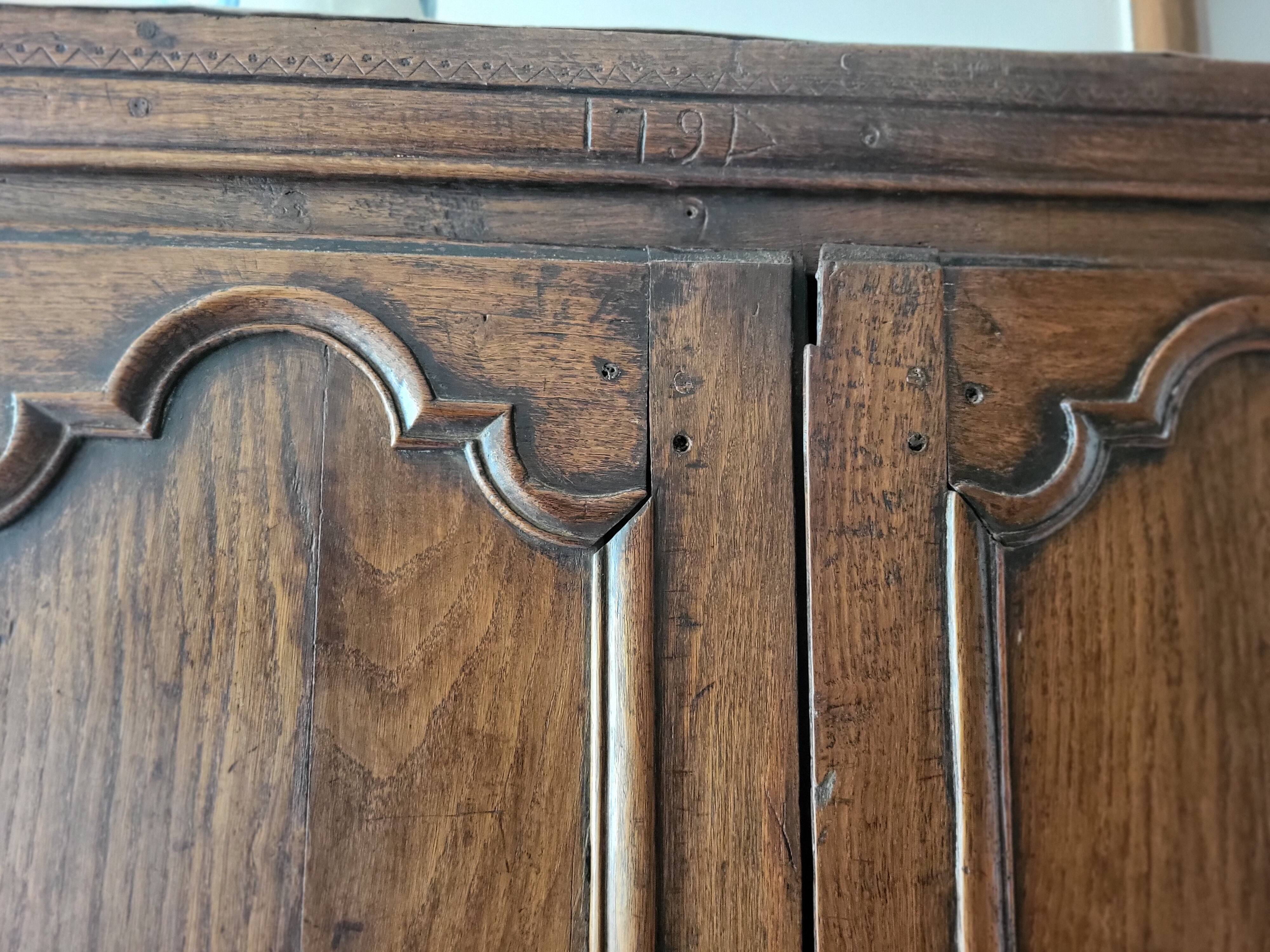 18th-century oak wardrobe