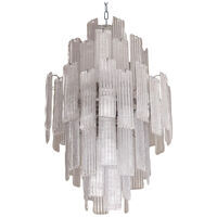 Transparent diamond strips “listelli” murano glass chandelier