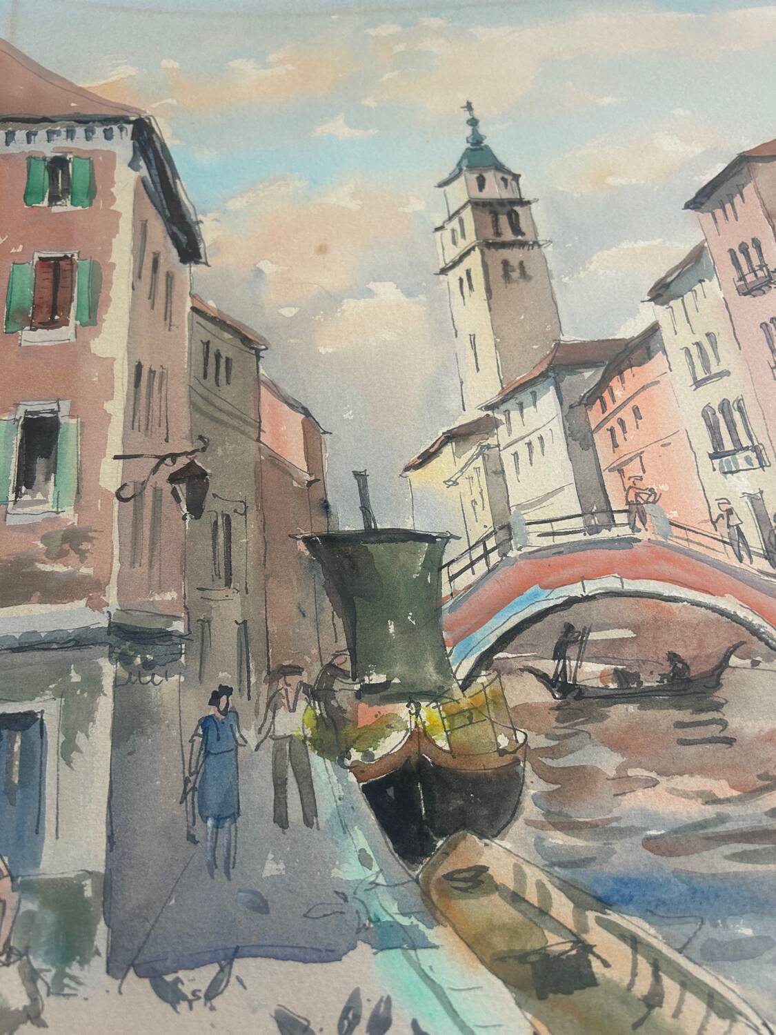 Watercolour of Venice, By Hourregue