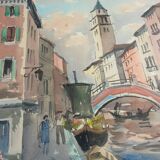 Watercolour of Venice, By Hourregue