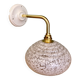 Vintage glass wall lamp with a white Clichy shade.
