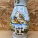Old vase e. tessier the unicorn white ceramic painted decor vintage