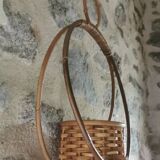 Bamboo and rattan plant holder or pot cover - 1970s