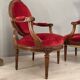 Paire de fauteuils de style Louis XVI époque fin XIXeme