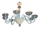Venetian chandelier in white and colourless Murano glass, circa 1990.