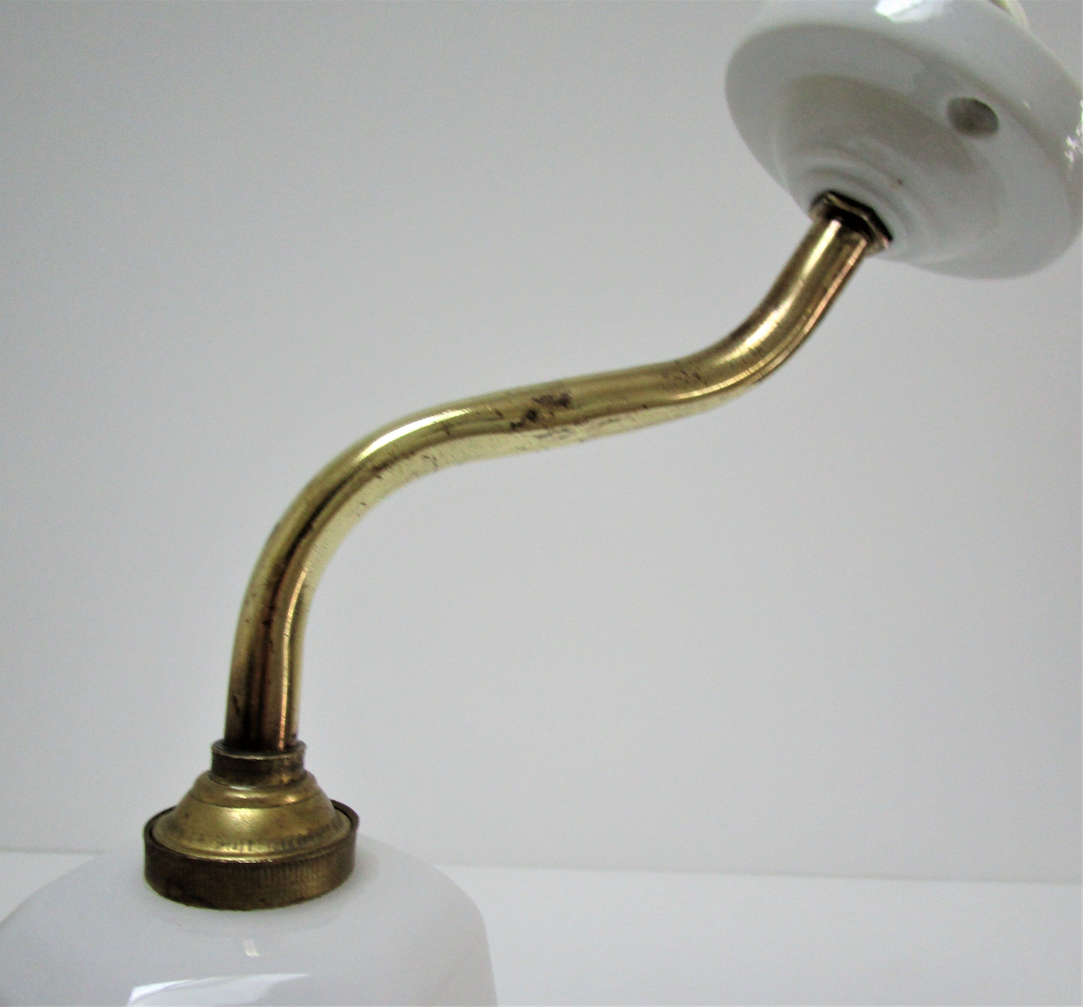 Art Deco porcelain opaline brass 30s