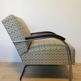 Bauhaus tubular steel armchair from Mücke Melder, 1930s