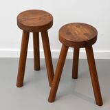Set of 2 tripod stools