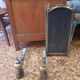 Fireplace set chenets firewall