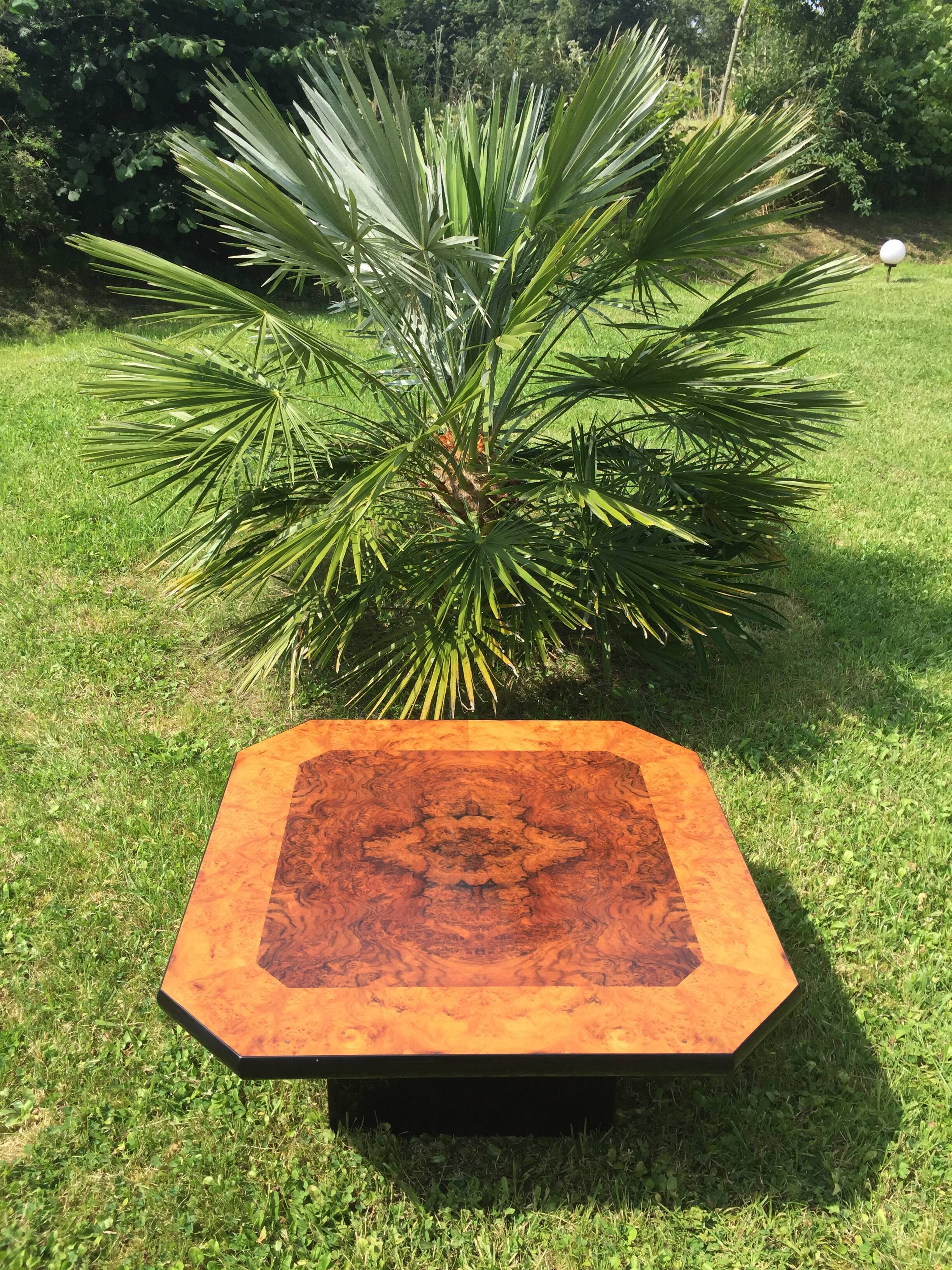 Vintage square coffee table Mario Sabot 1970