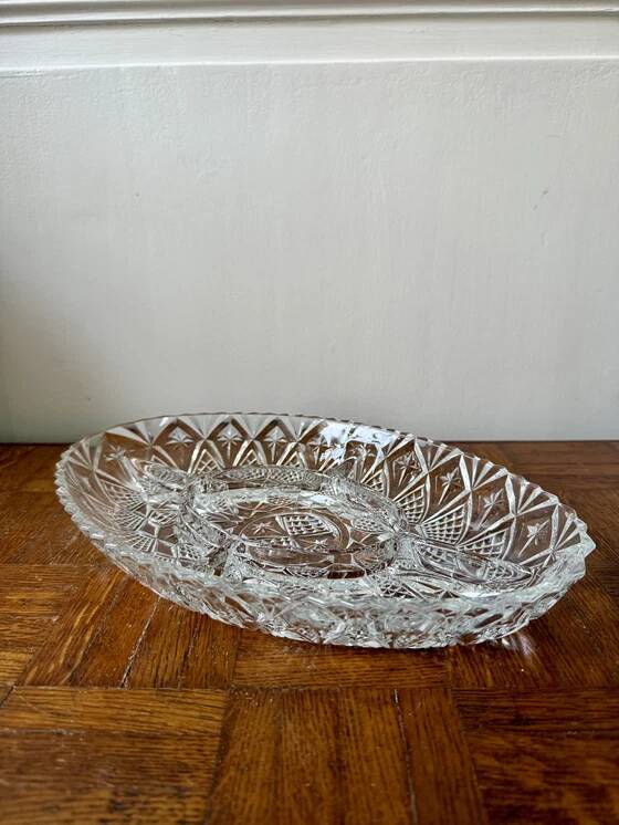 Cut glass appetizer dish