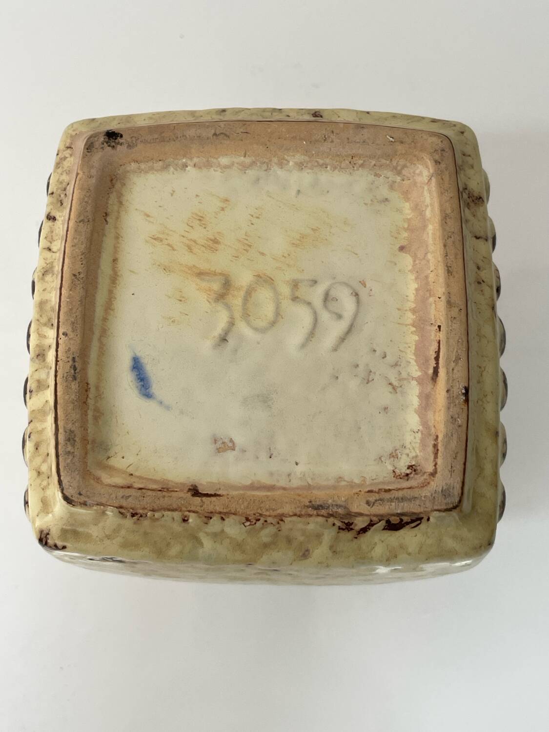 Brutalist ceramic vase VEB Haldensleben 1970s