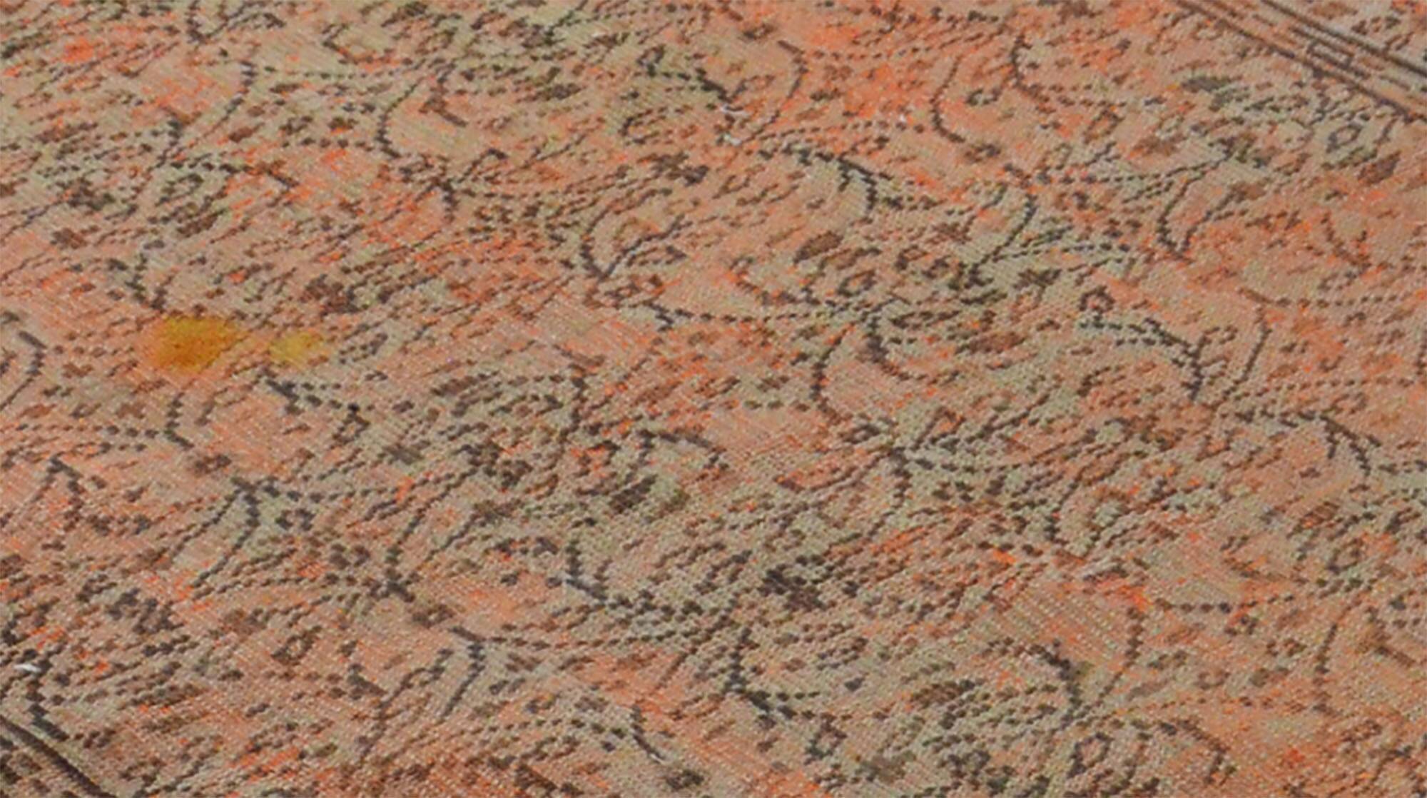 Vintage Turkish Carpet Floral Terracotta and Brown 260 x 158 cm