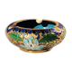 Ashtray floral floral ornament plant in relief on a golden background