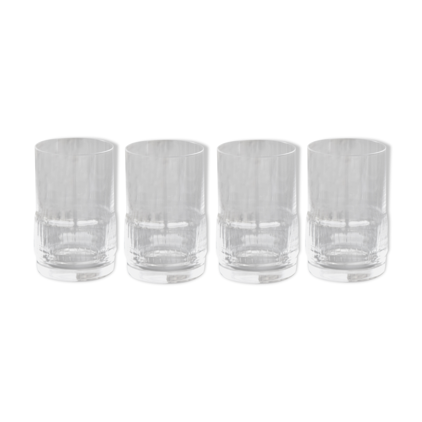 Set 4 crystal whisky glasses St Louis model Space, 1970s