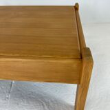 Modernist two-sided beech coffee table, 70s