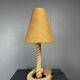 Mid-Century Brutalist Rope Table Lamp in the style of Audoux & Minet