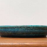 Large bowl in Rimini Blu pottery, mid-century by Aldo Londi for Bitossi.