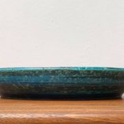 Large bowl in Rimini Blu pottery, mid-century by Aldo Londi for Bitossi.