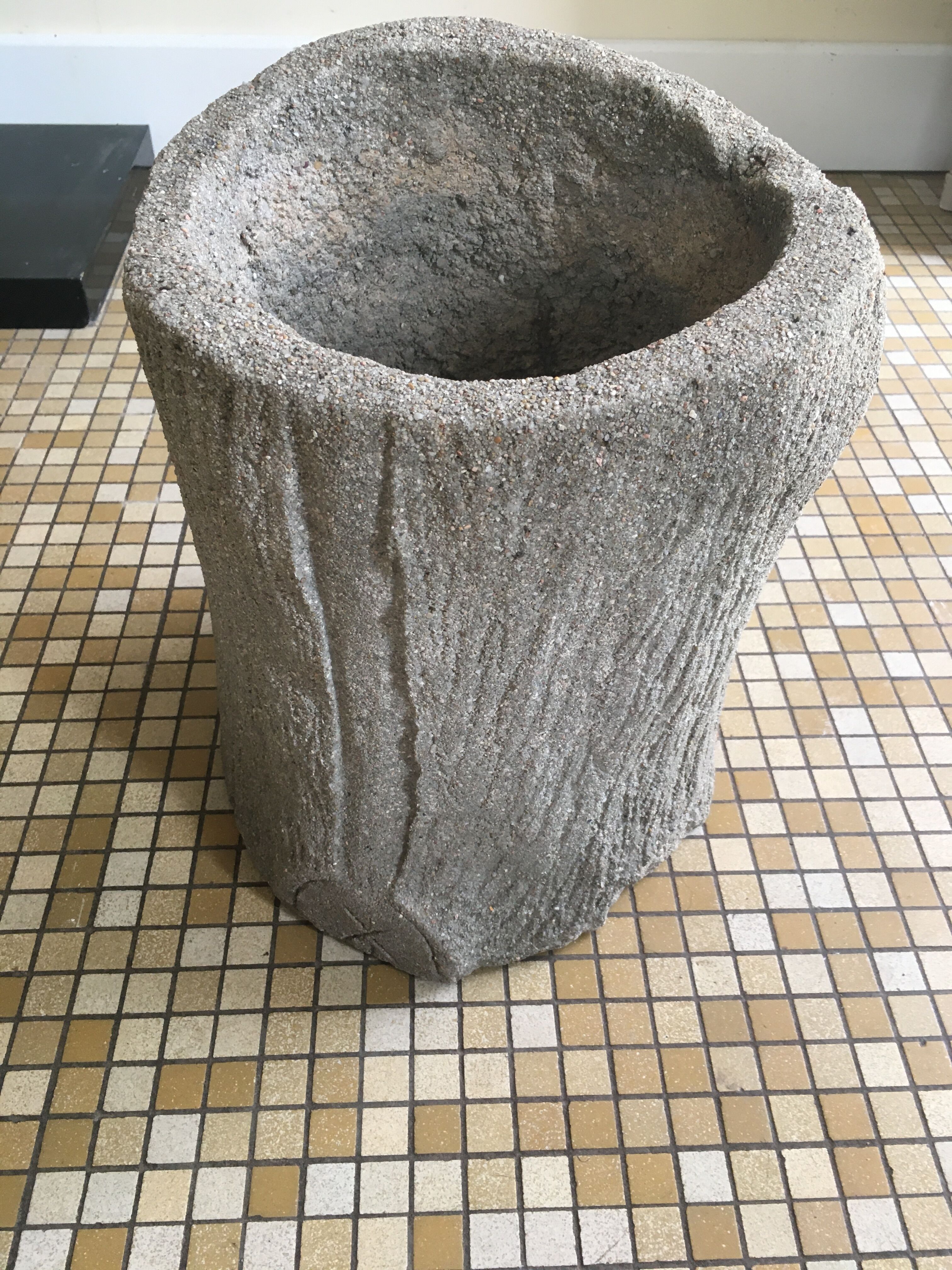 Pair of concrete planters