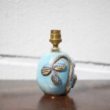 Vintage lamp, ceramic relief lamp, table lamp, bedside lamp, art deco, pottery, 50's