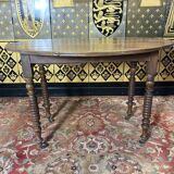 Oval walnut table
