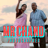 Woman on phone photography portrait painted Rajasthan 60s