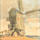 Jean Henri Chouppe (1817-1894) Watercolor - Mill near Orleans