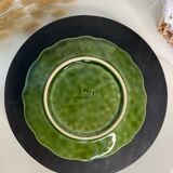Cabbage plate in green slip